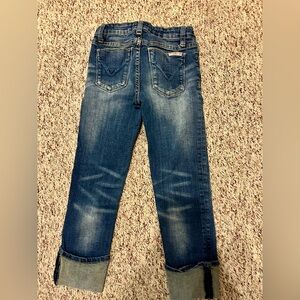 Hudson London Girls size 8 cuffed Jeans